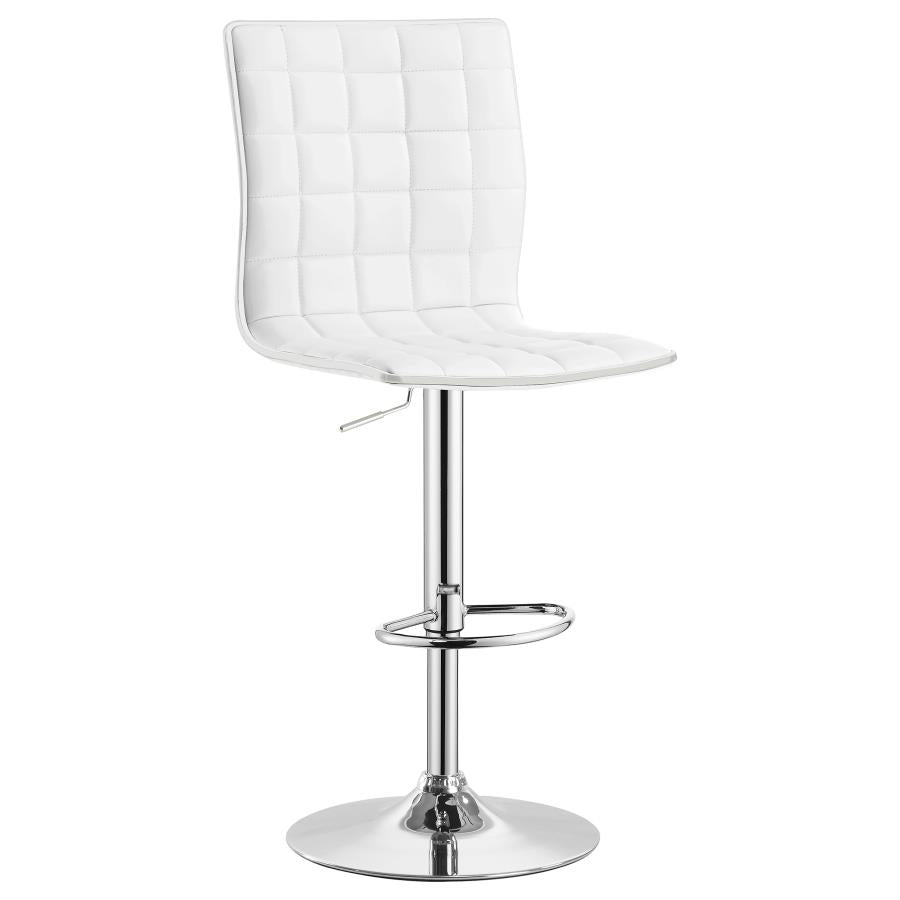 Ashbury Upholstered Adjustable Bar Stool White (Set of 2) - 122089