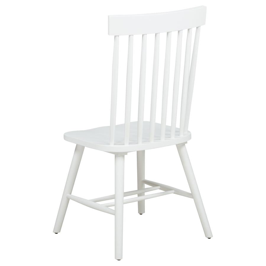 Andrews 5-piece Round Dining Table Set Light Ash and White - 122500-S5W