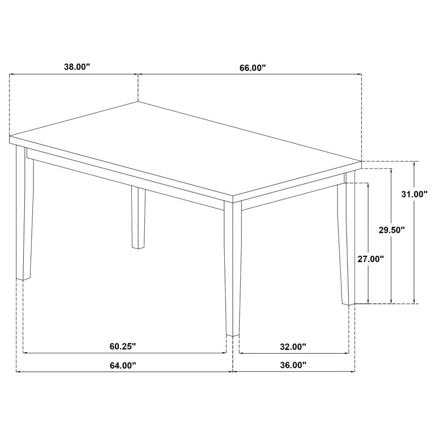 Andrews 7-piece Rectangular Dining Set Light Ash and White - 122501-S7W