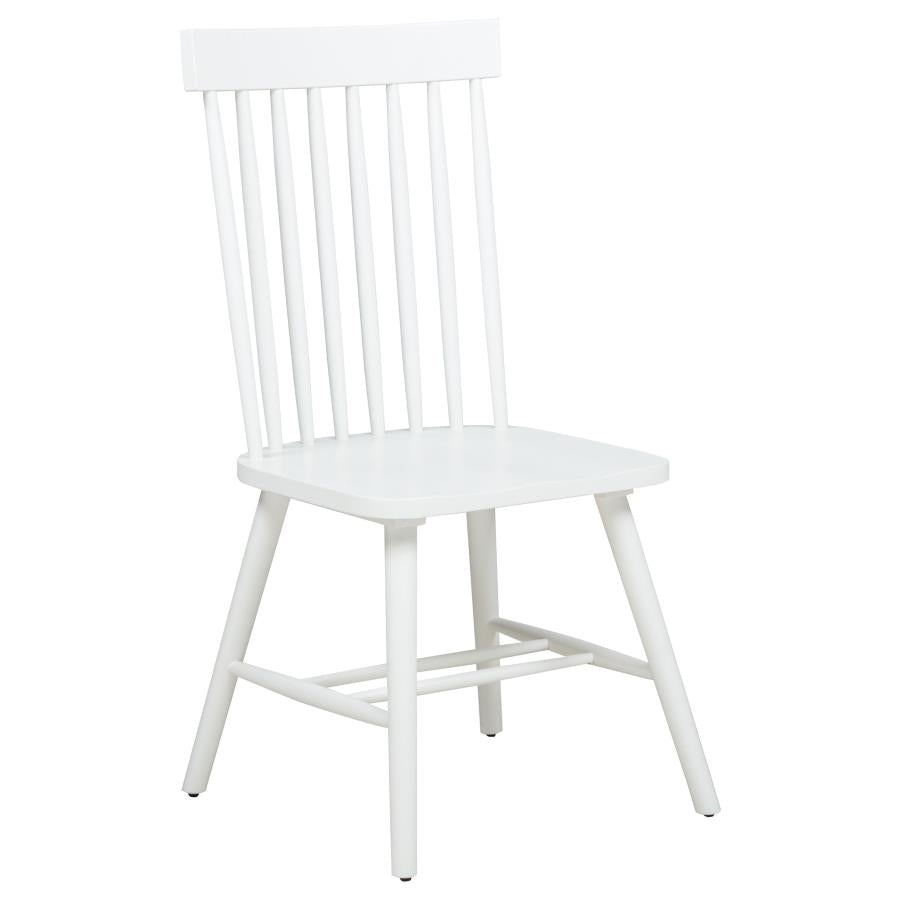 Andrews Windsor Spindle Back Dining Side Chair White (Set of 2) - 122502WHT