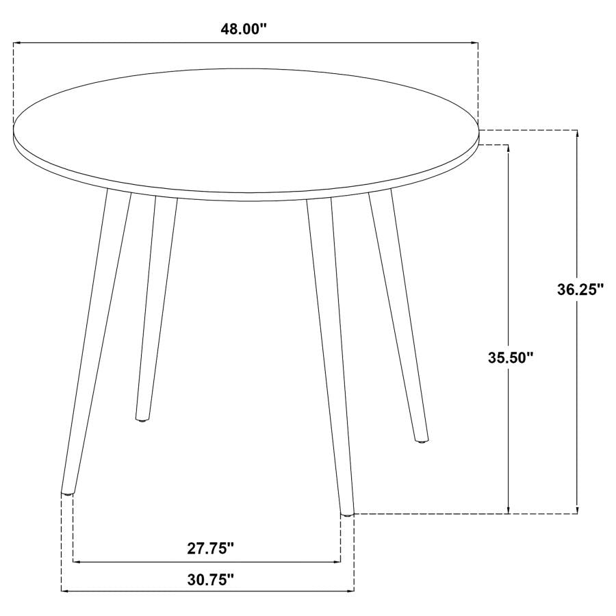 Andrews 5-piece Round Counter Dining Set Light Ash and Black - 122508-S5B