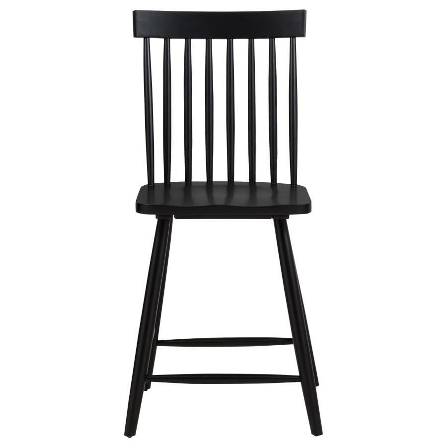 Andrews Windsor Counter Height Dining Side Chair Black (Set of 2) - 122509BLK
