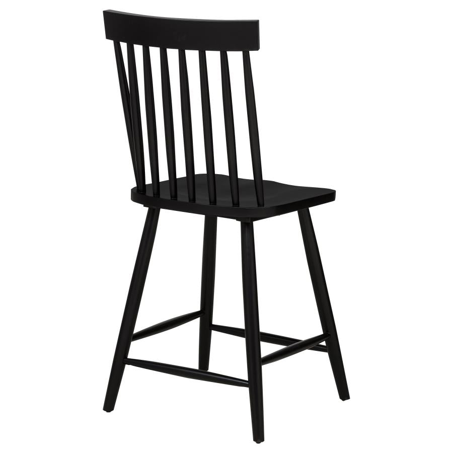 Andrews Windsor Counter Height Dining Side Chair Black (Set of 2) - 122509BLK