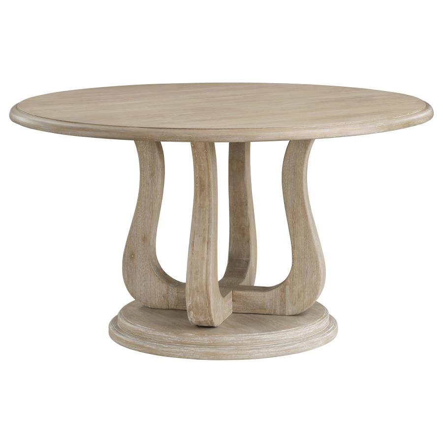Trofello 5-piece Round Dining Table Set White Washed - 123120-S5