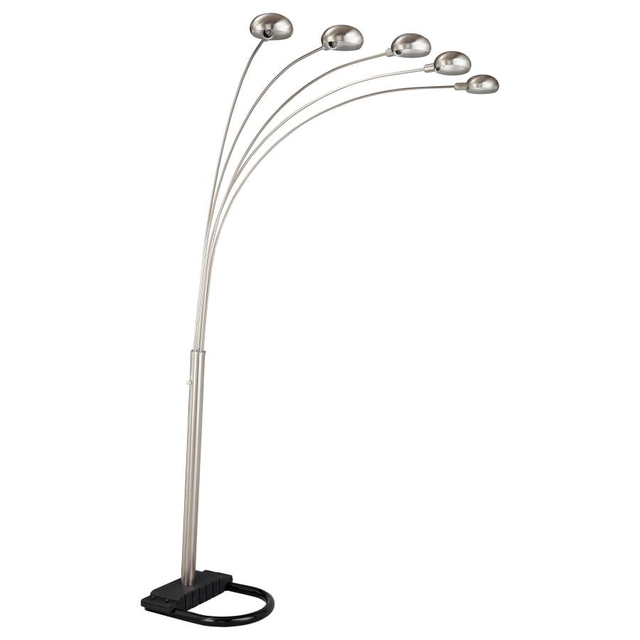 Kayd 92-inch Arc 5-light Dome Shade Metal Floor Lamp Chrome - 1243