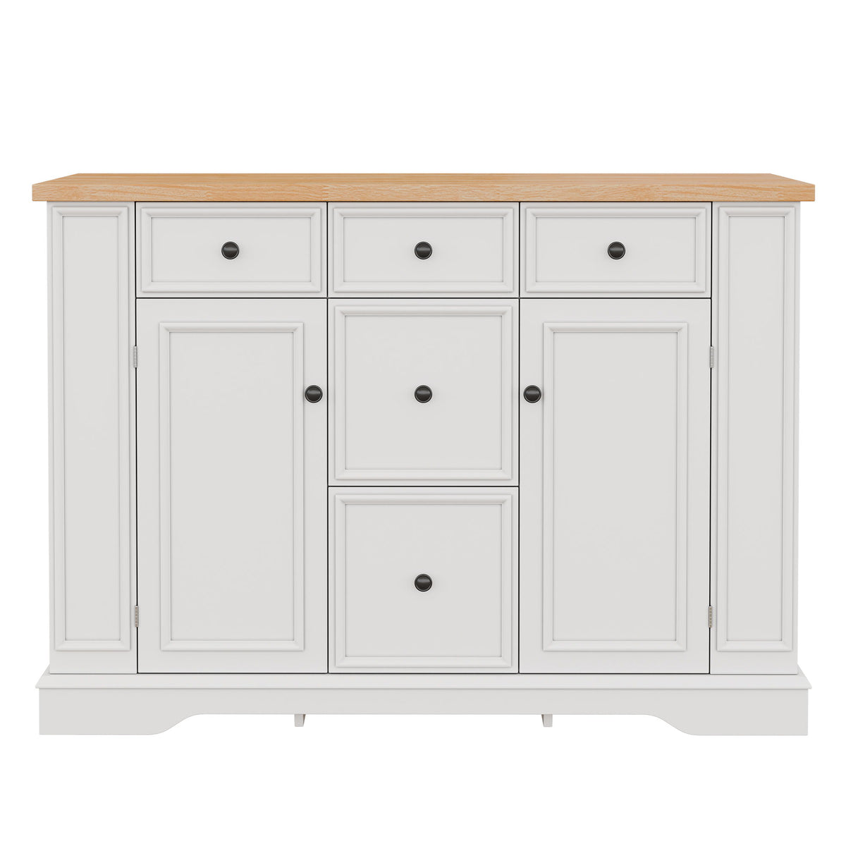 Sideboard Buffet Cabinet With 5 Drawers, 2 Cabinets, Adjustable Shelves