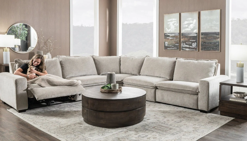 Z Loveshack 5-Piece Reclining Sectional - LARDSLVS+WEDSLVST+ARCDSLVSx2+RARDSLVS