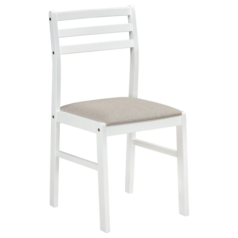 Bucknell 3-piece Round Drop Leaf Dining Table Set White - 130005WHT