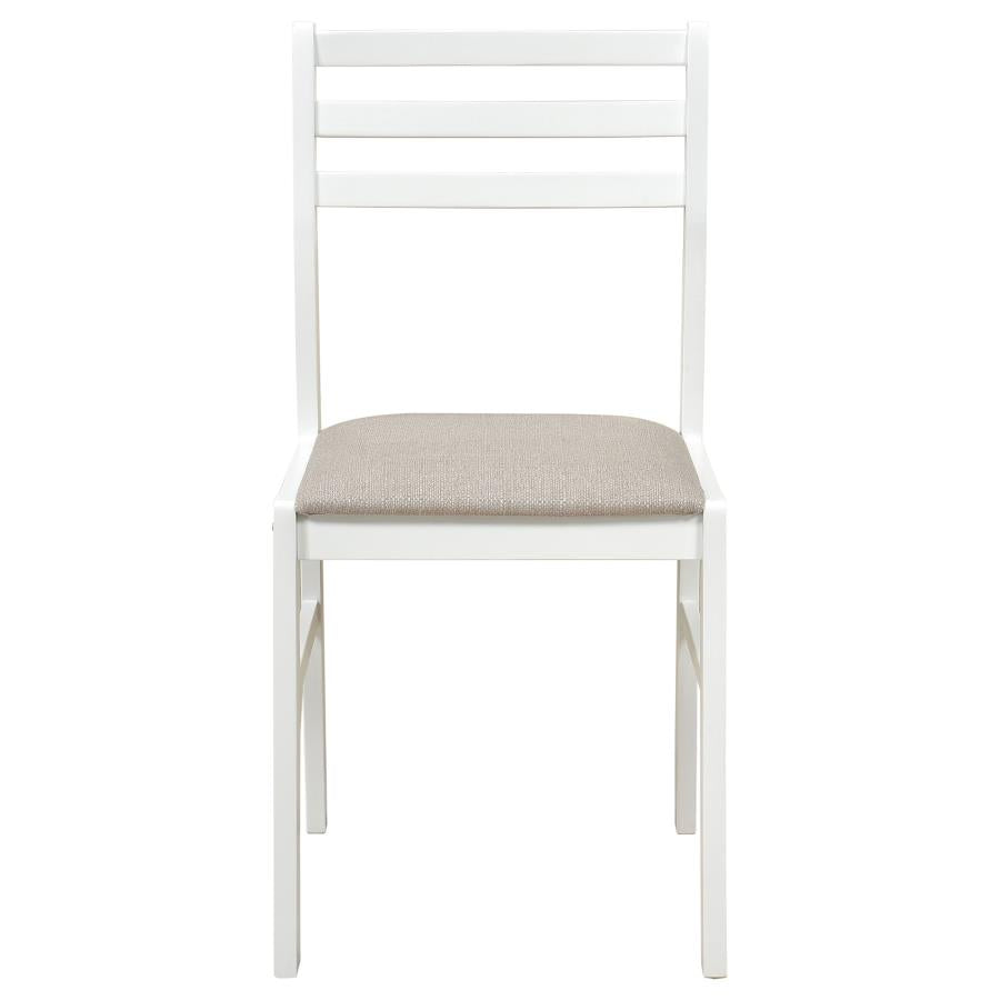 Bucknell 3-piece Round Drop Leaf Dining Table Set White - 130005WHT