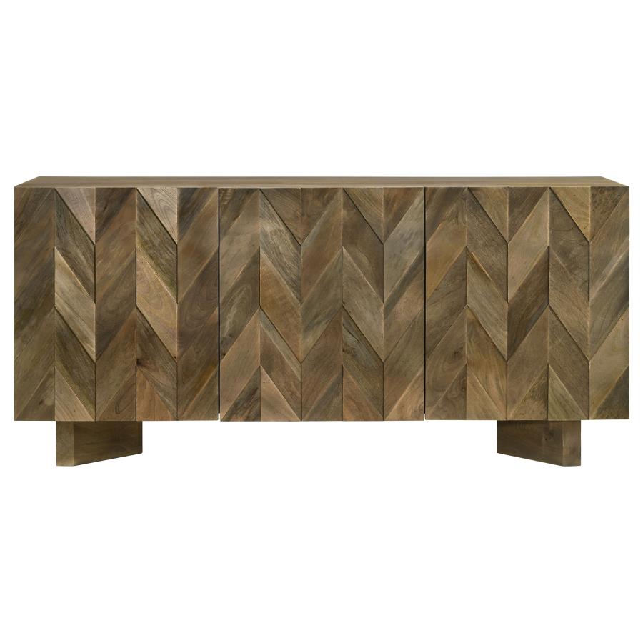 Tyler 3-door Solid Wood Sideboard Buffet Cabinet Mango Brown - 130515