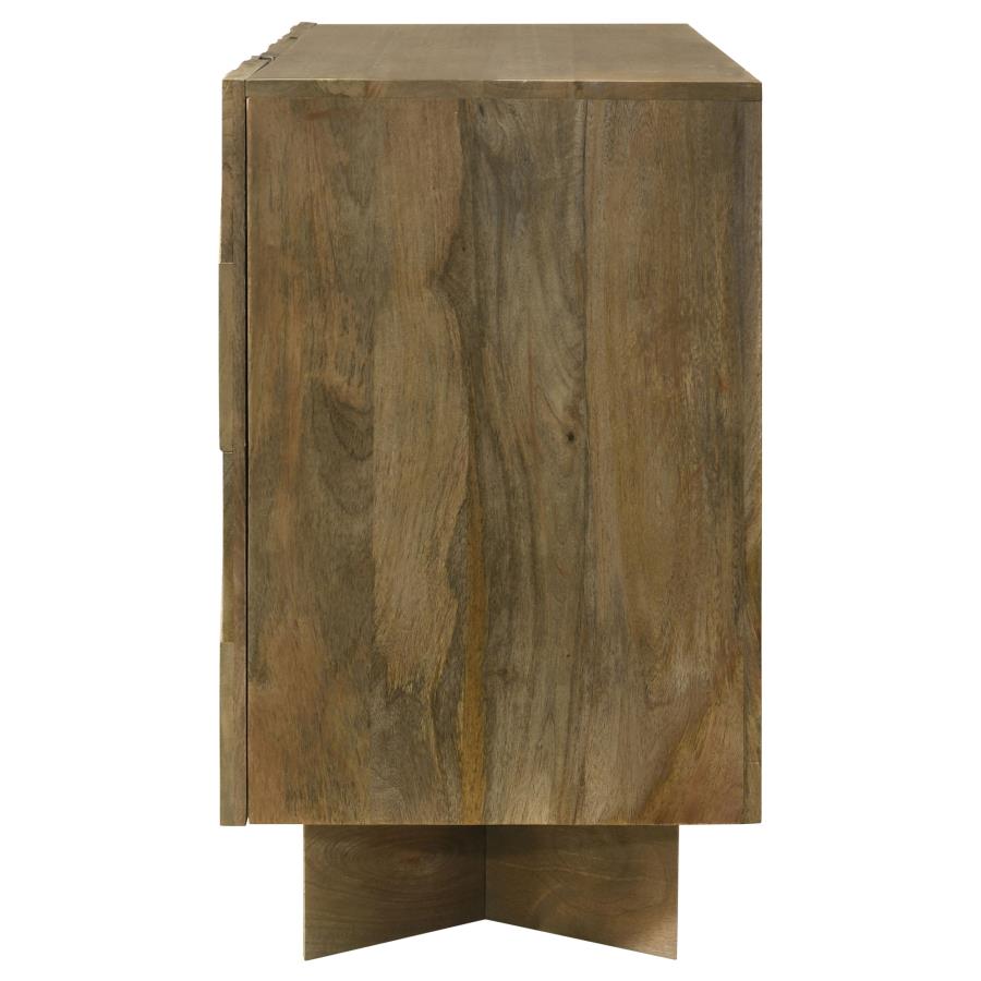 Tyler 3-door Solid Wood Sideboard Buffet Cabinet Mango Brown - 130515