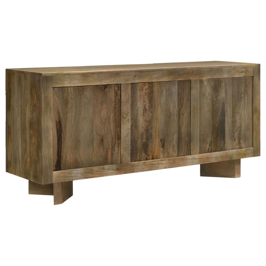 Tyler 3-door Solid Wood Sideboard Buffet Cabinet Mango Brown - 130515