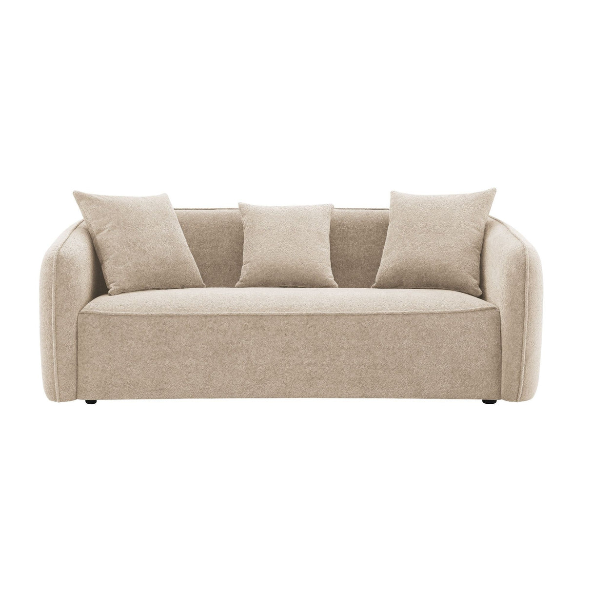 Keith - Sofa With 3 Pillows, Living Room Seating - Beige