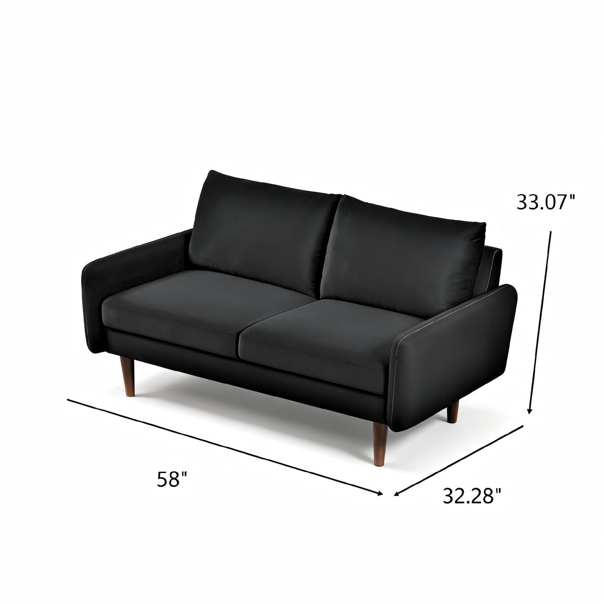Kent - Loveseat, 2 Seater Sofa For Compact Living Spaces