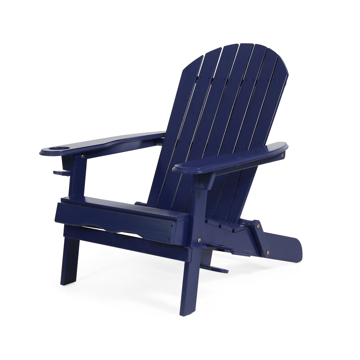 Zenithia - Outdoor Foldable Adirondack Chair With 2 Cup Holders