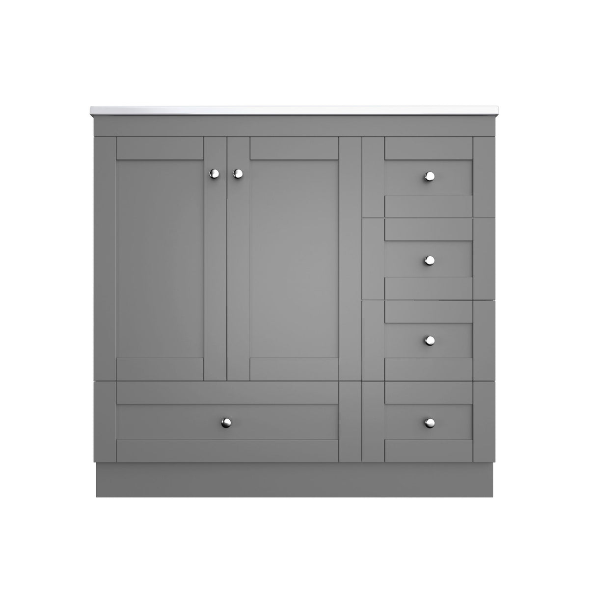 Shaker Free Standing Bathroom Vanity Cabinet & Sink, Soft Close Drawers, Soft Close Doors