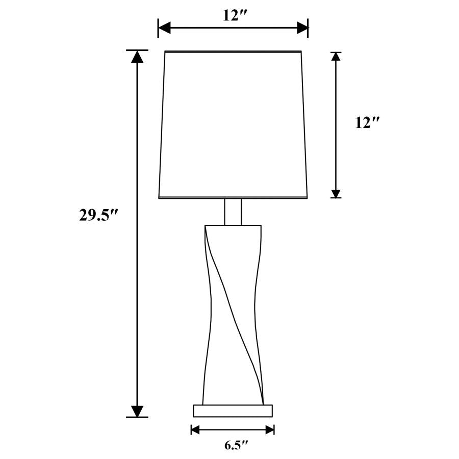 Keene 30-inch Tapered Shade Table Lamp Silver (Set of 2) - 1497