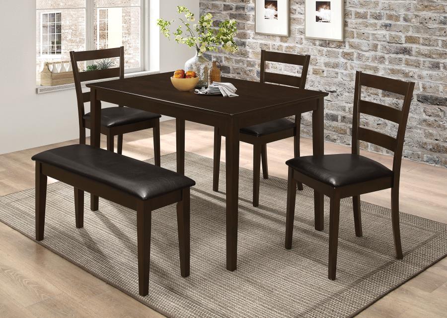 Guillen 5-piece Rectangular Dining Table Set Cappuccino - 150232