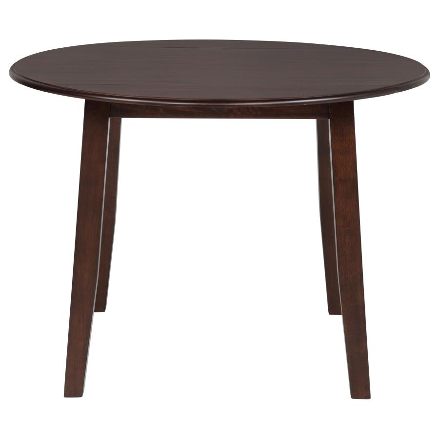 Barton 5-piece Round Wood Dining Table Set Dark Brown - 150340