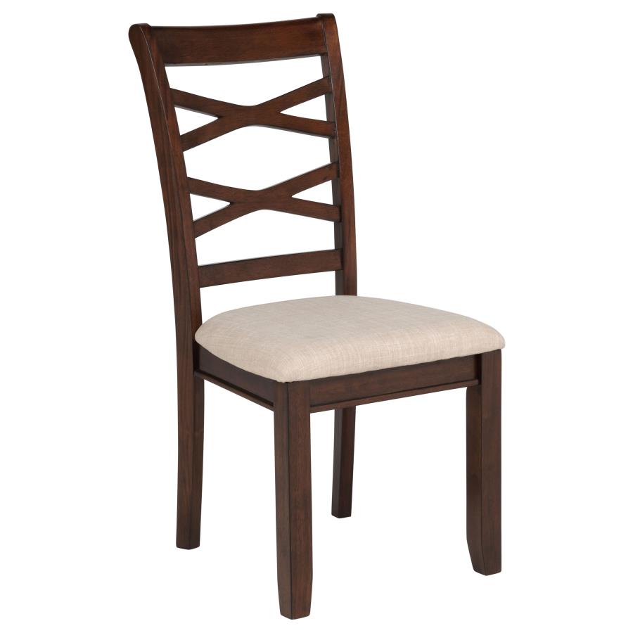 Barton 5-piece Round Wood Dining Table Set Dark Brown - 150340