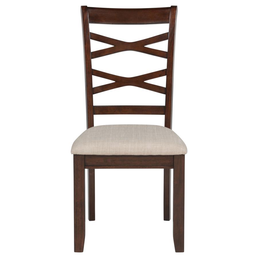 Barton 5-piece Round Wood Dining Table Set Dark Brown - 150340