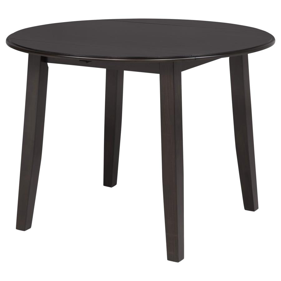 Catley 5-piece Round Drop Leaf Dining Table Set Dark Coffee - 150350