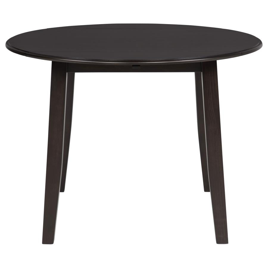 Catley 5-piece Round Drop Leaf Dining Table Set Dark Coffee - 150350