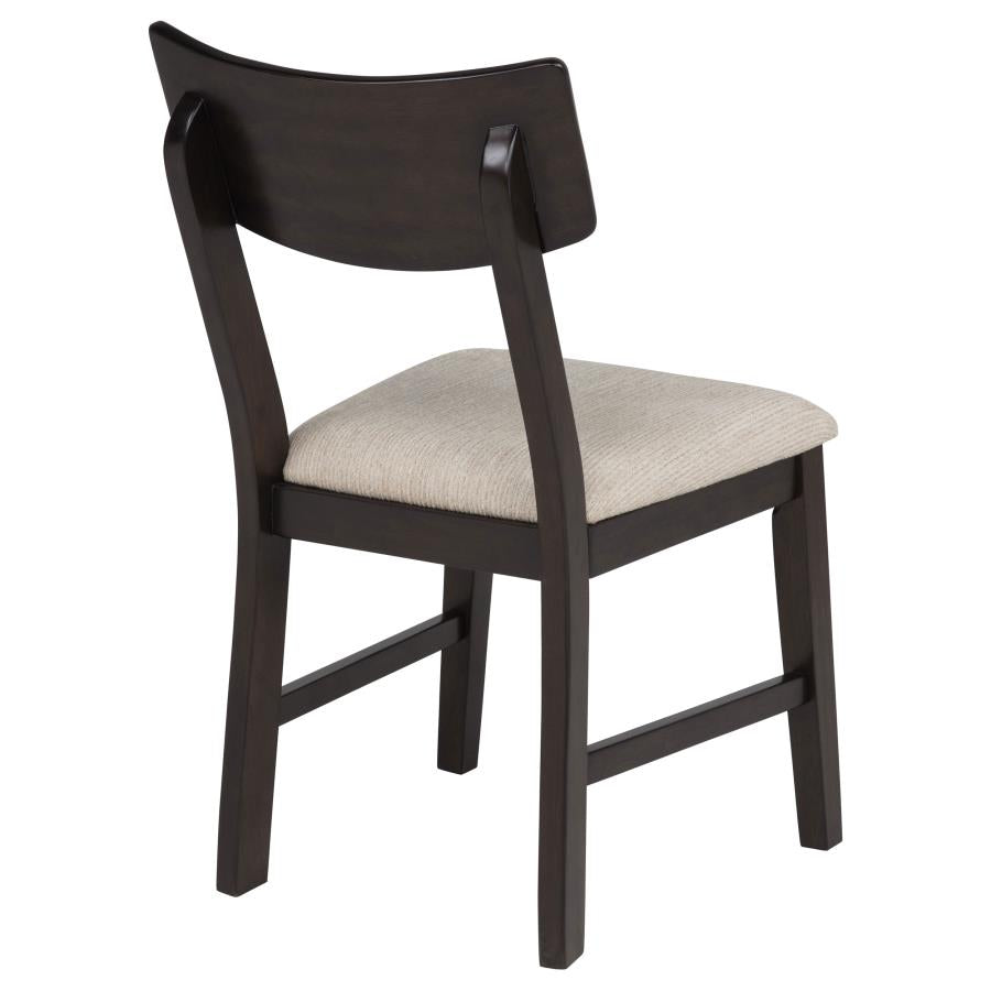 Catley 5-piece Round Drop Leaf Dining Table Set Dark Coffee - 150350