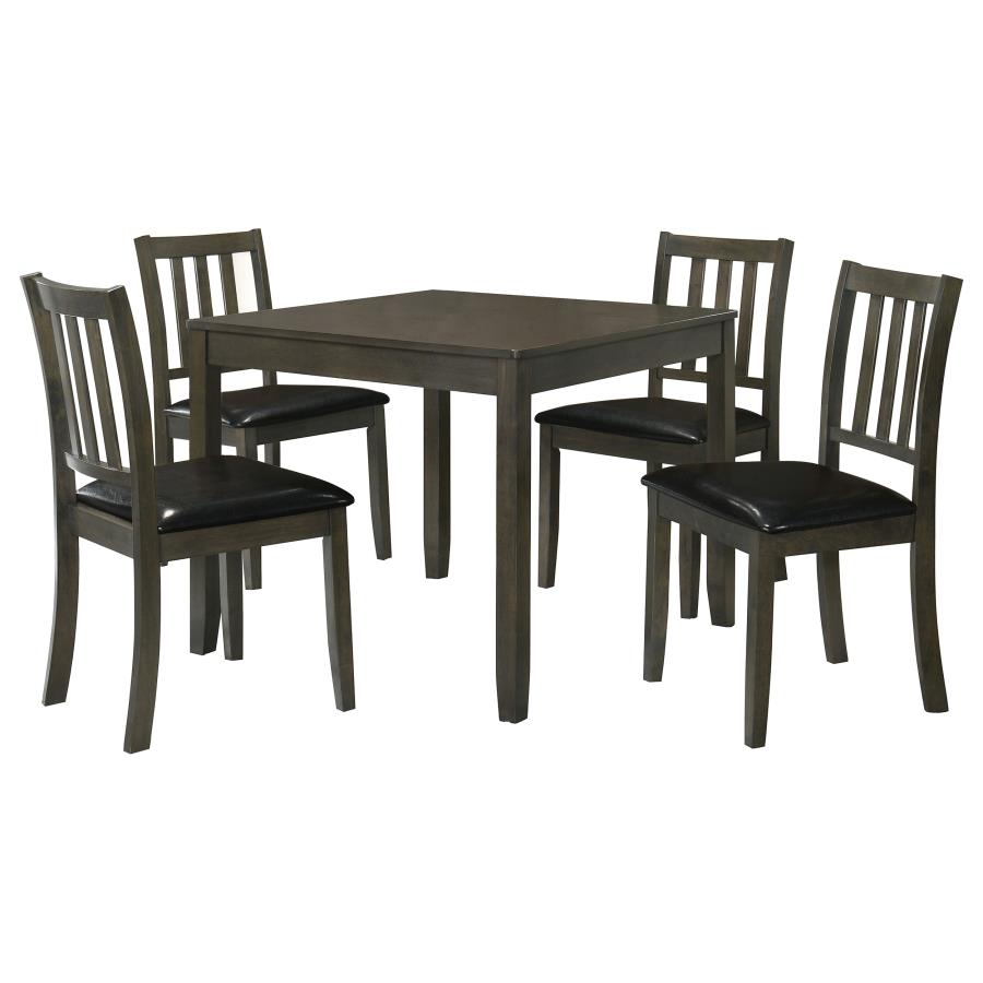 Parkwood 5-piece Square Dining Table Set Charcoal - 150410