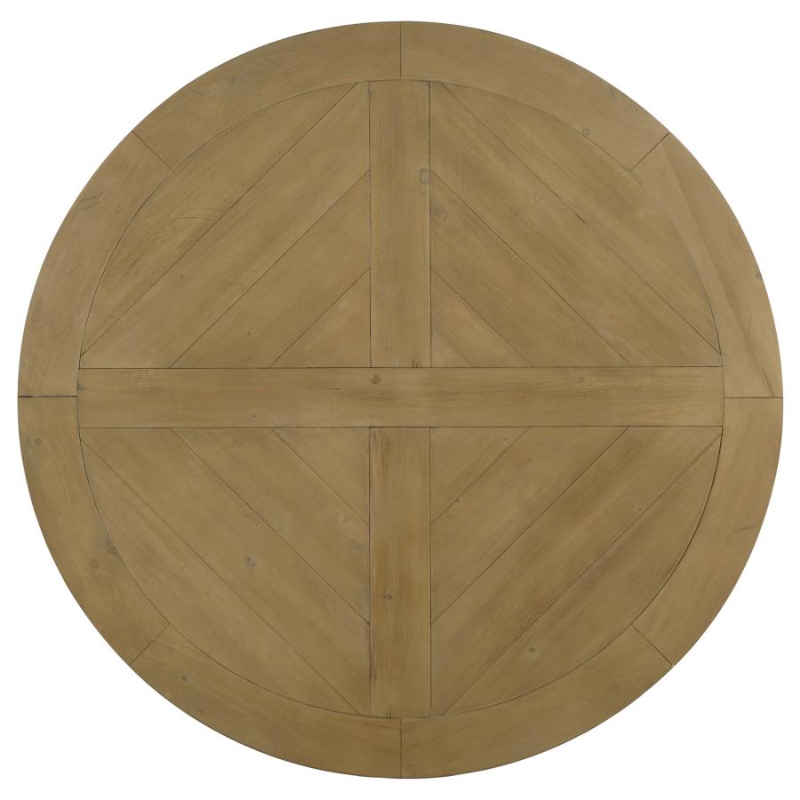 Florence 7-piece Round Dining Table Set Rustic Honey - 180200-S7B