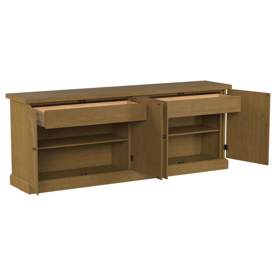 Florence 4-door Dining Sideboard Buffet Cabinet Rustic Honey - 180205