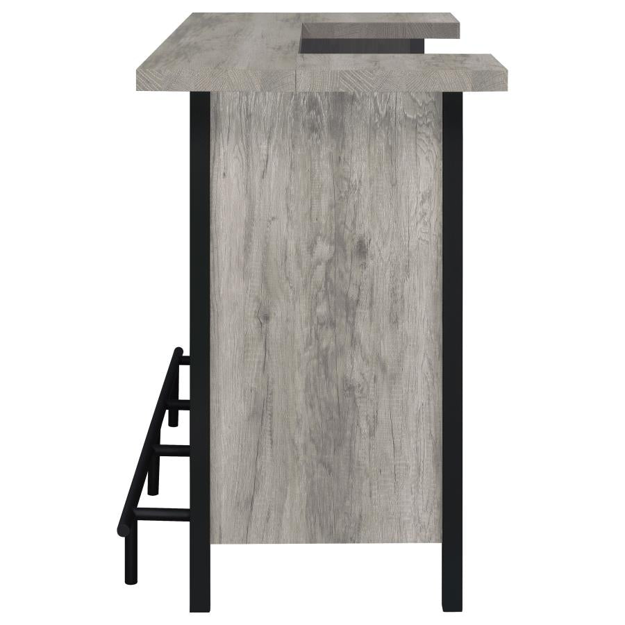 Bellemore Freestanding Home Bar Wine Cabinet Grey Driftwood - 182105