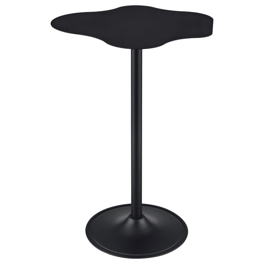 Keanu Curved 29-inch Cloud-Shaped Bistro Bar Table Black - 182230