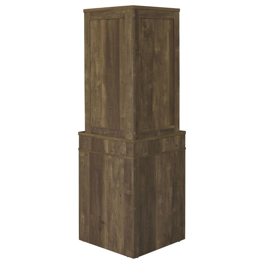 Alviso 1-drawer Corner Home Bar Wine Cabinet Rustic Oak - 182303