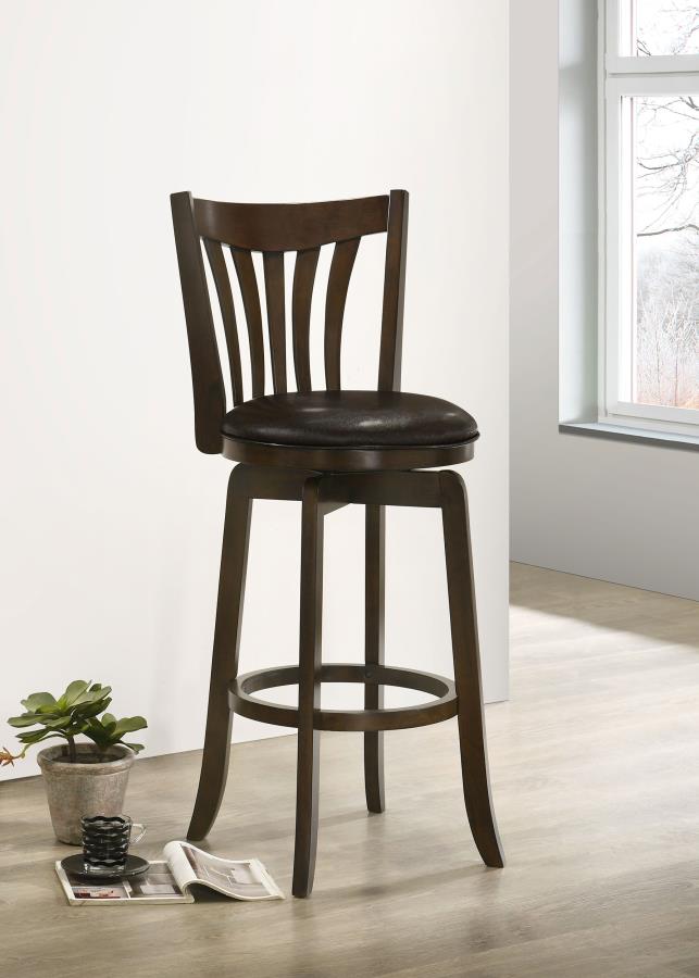 Lambert Wood Pub Height Swivel Bar Chair Dark Cherry - 182509