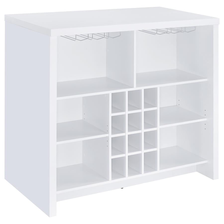 Topanga Engineered Wood Freestanding Home Bar White - 182786