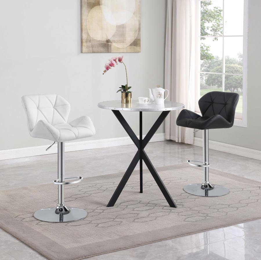Kenzo Round 32-inch Galvanized Steel Bistro Bar Table Silver - 182861