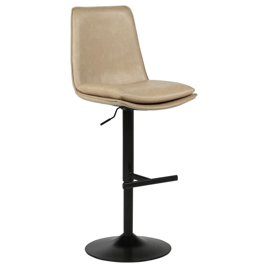 Eldridge Faux Leather Upholstered Adjustable Bar Stool Tan - 182957TAN