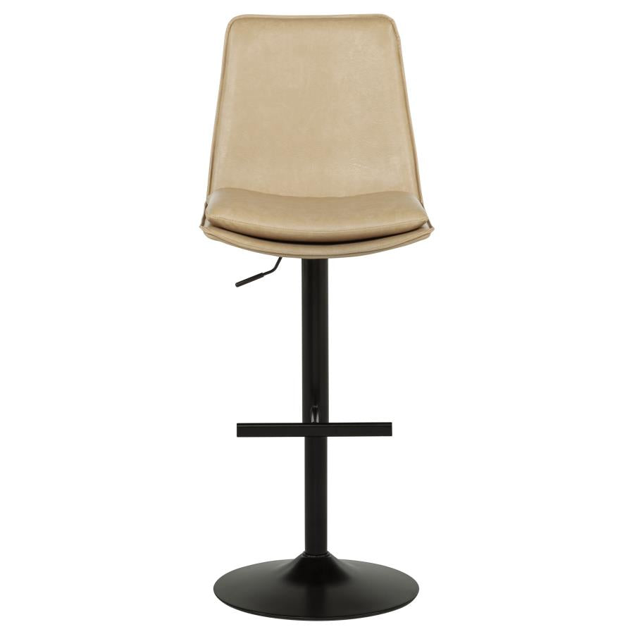 Eldridge Faux Leather Upholstered Adjustable Bar Stool Tan - 182957TAN