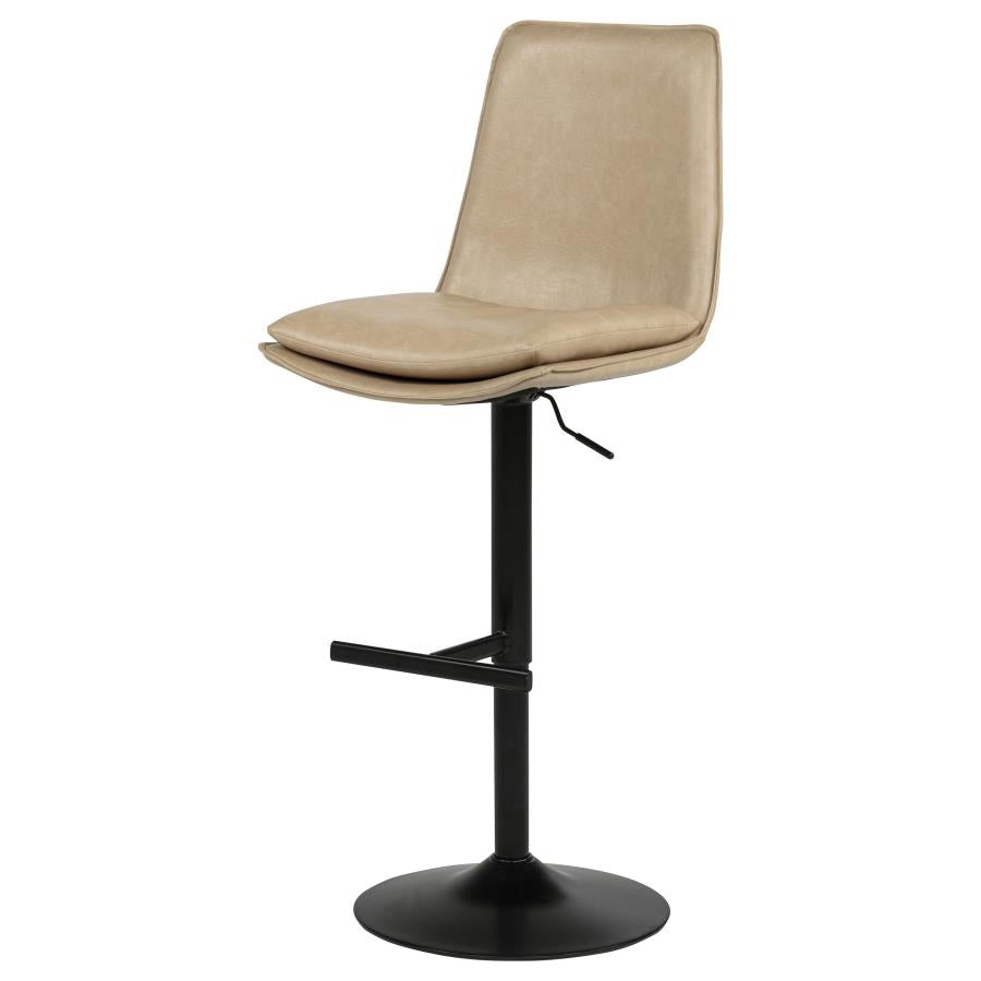 Eldridge Faux Leather Upholstered Adjustable Bar Stool Tan - 182957TAN