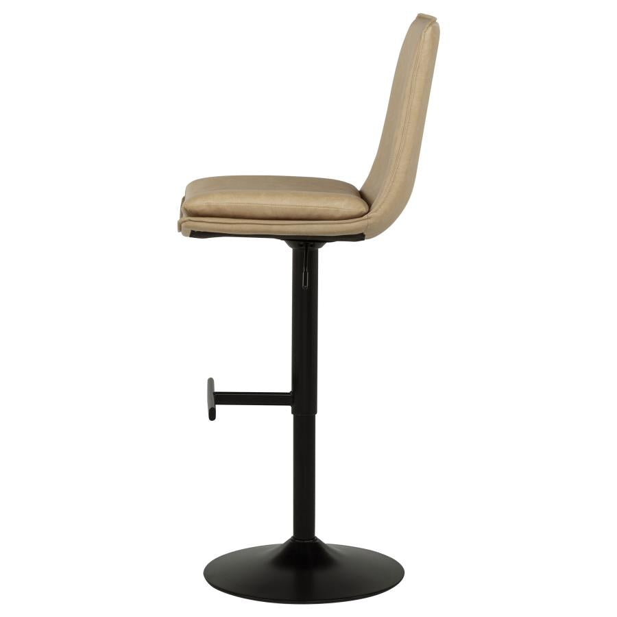 Eldridge Faux Leather Upholstered Adjustable Bar Stool Tan - 182957TAN