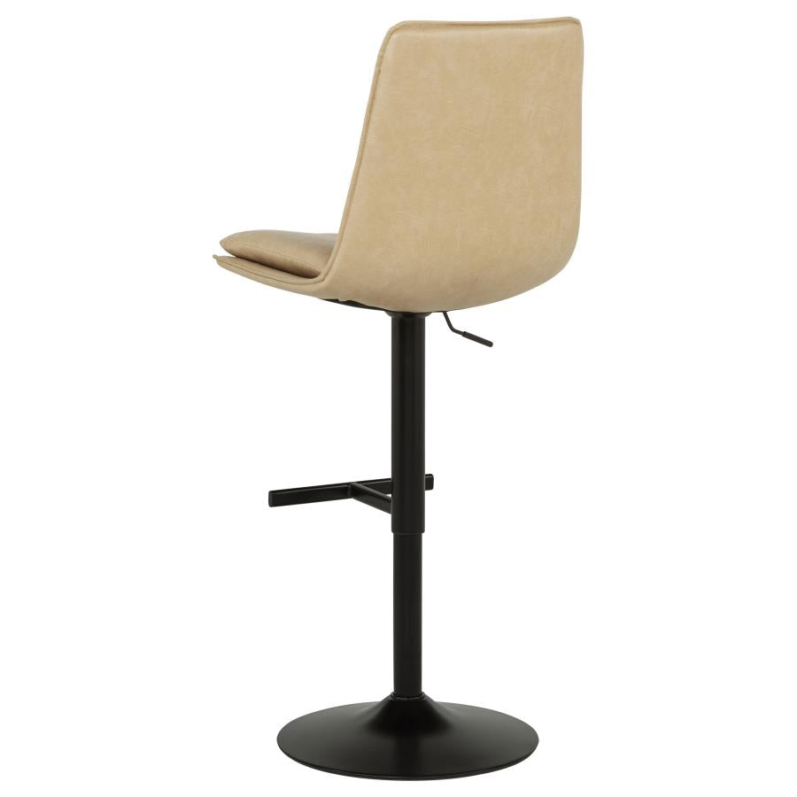 Eldridge Faux Leather Upholstered Adjustable Bar Stool Tan - 182957TAN