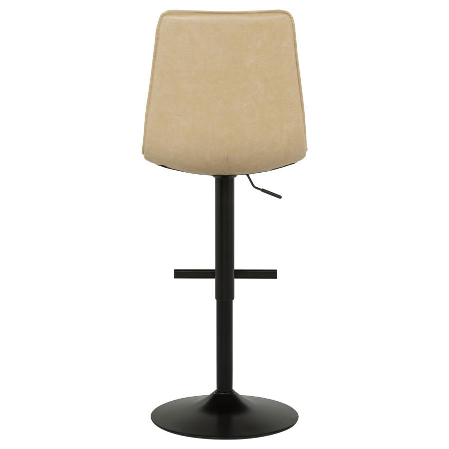 Eldridge Faux Leather Upholstered Adjustable Bar Stool Tan - 182957TAN