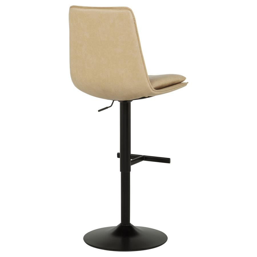 Eldridge Faux Leather Upholstered Adjustable Bar Stool Tan - 182957TAN