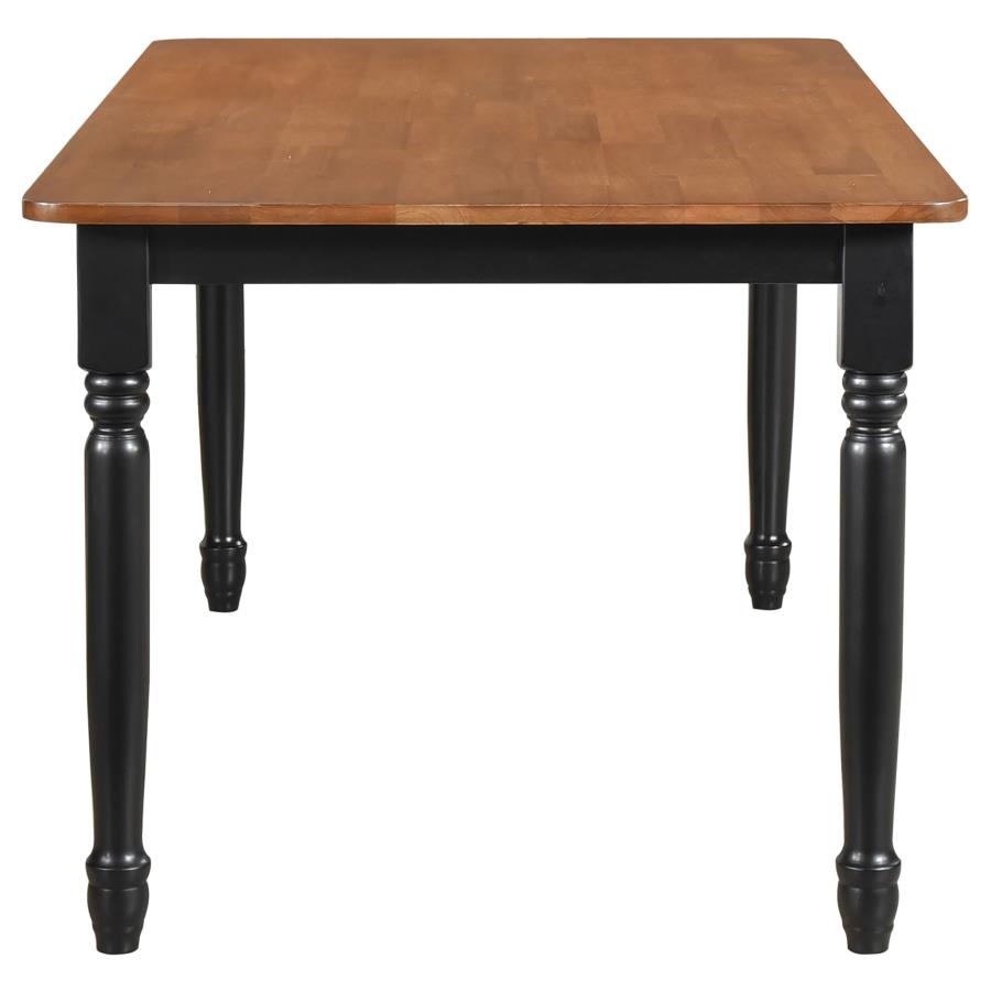 Hollyoak 5-piece Rectangular Dining Set Walnut and Black - 183041-S5