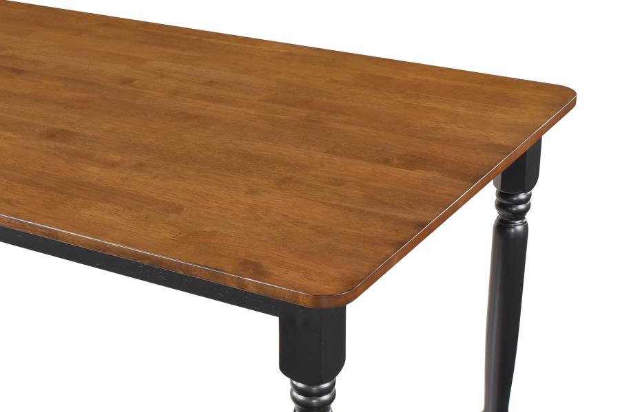 Hollyoak 5-piece Rectangular Dining Set Walnut and Black - 183041-S5