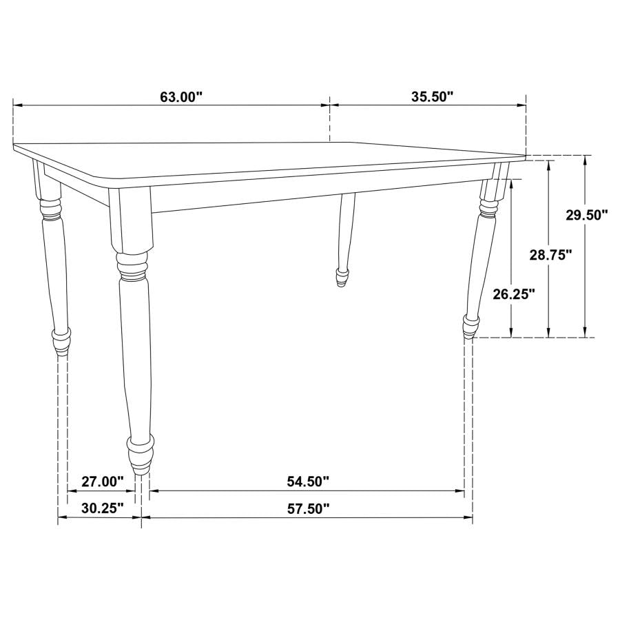 Hollyoak 5-piece Rectangular Dining Set Walnut and Black - 183041-S5