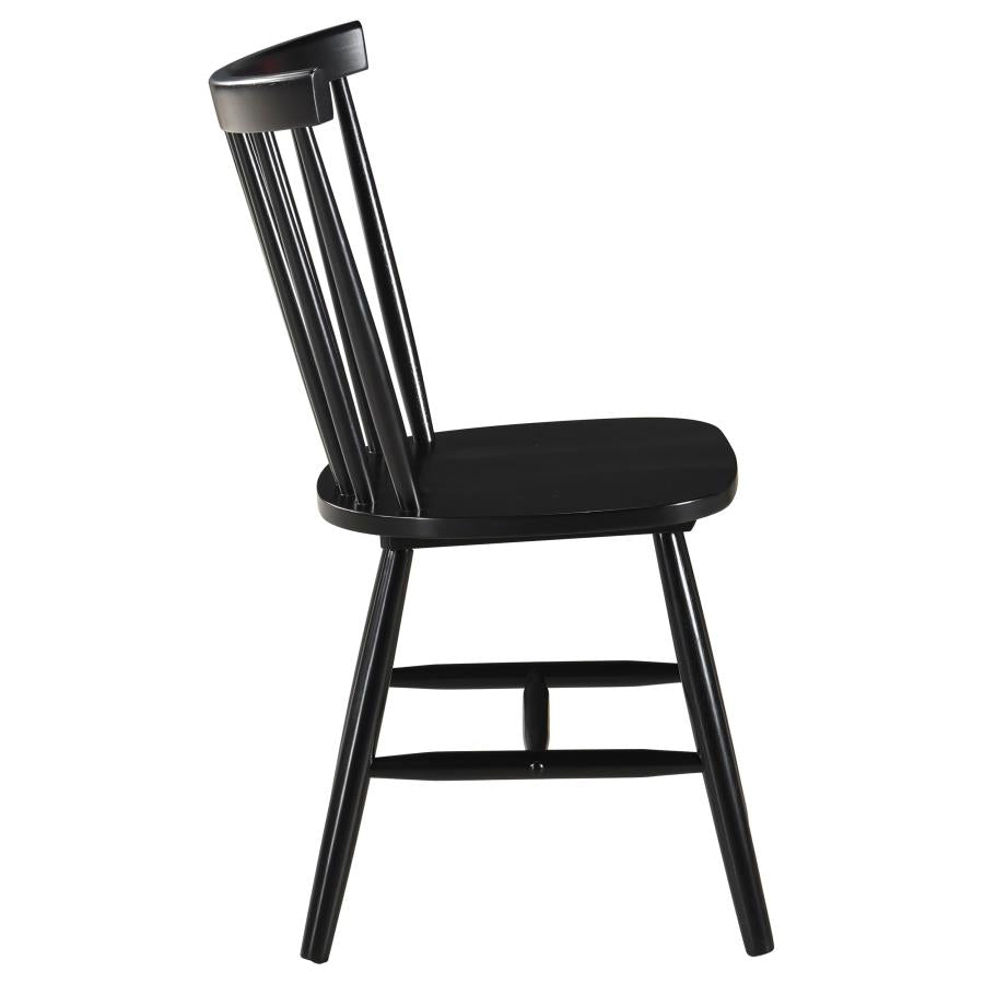 Hollyoak Windsor Wood Dining Side Chair Black (Set of 2) - 183042