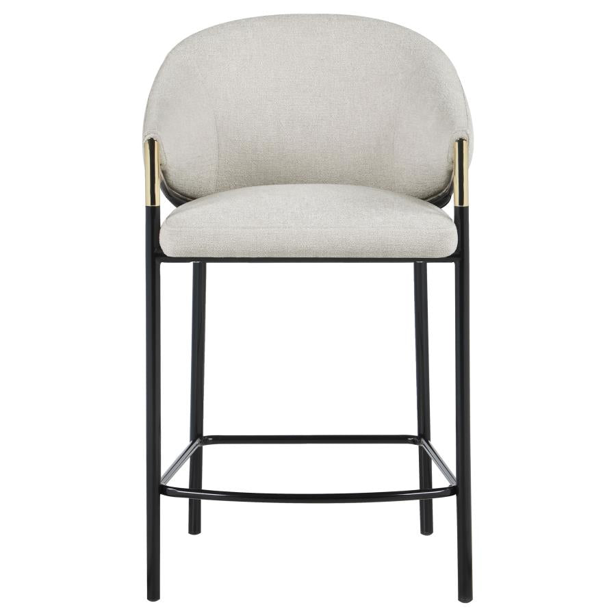 Chadwick Fabric Upholstered Counter Chair Beige (Set of 2) - 183436