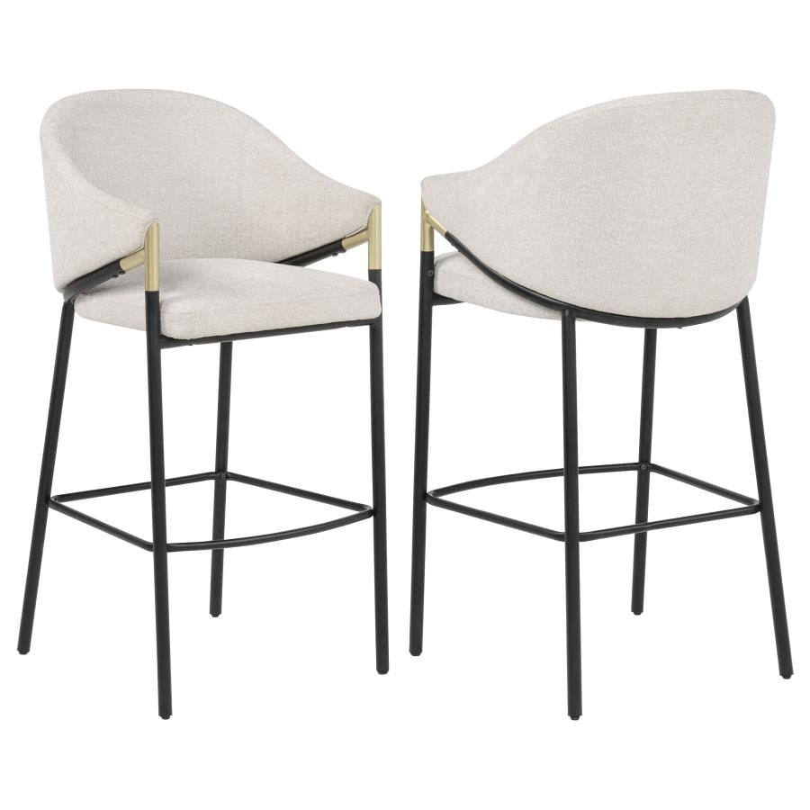 Chadwick Fabric Upholstered Bar Chair Beige (Set of 2) - 183437N